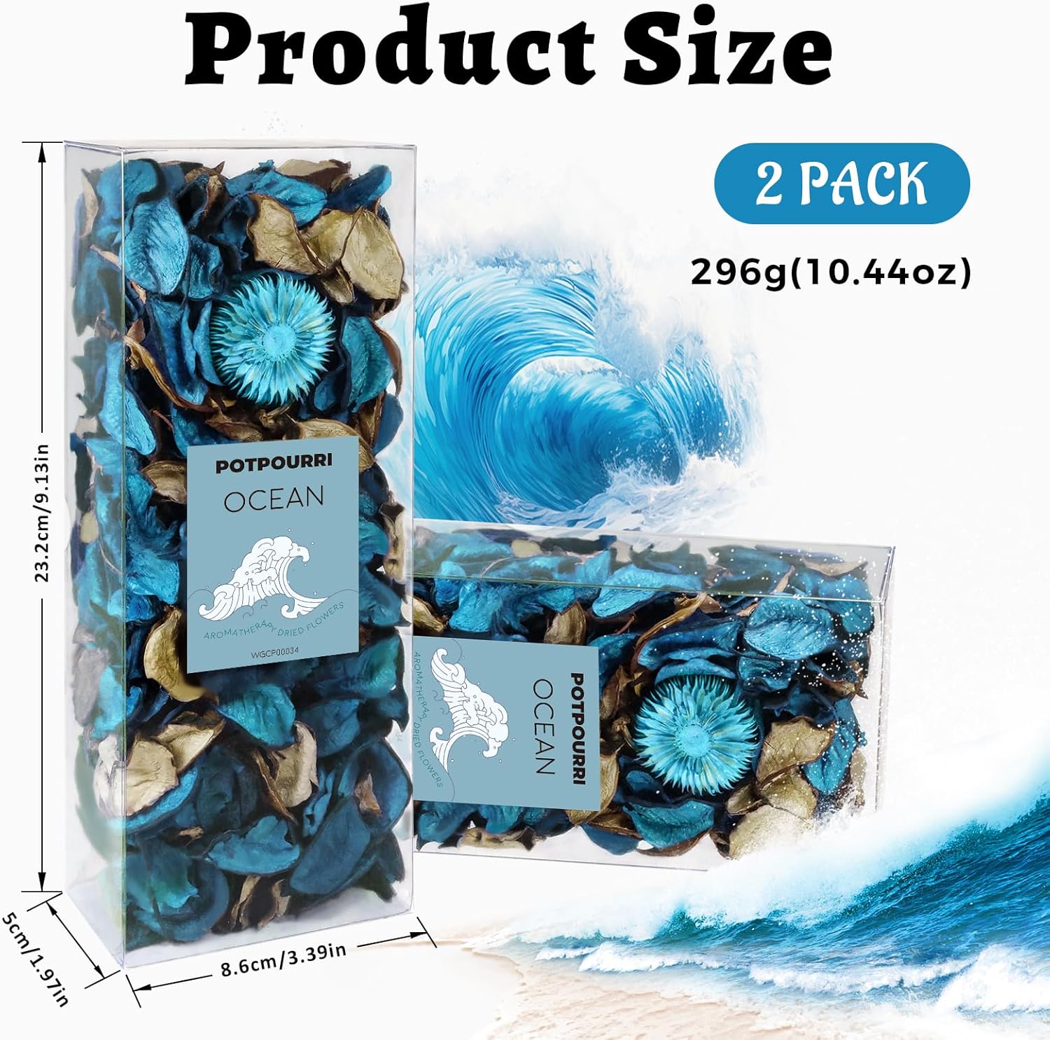 SCENTORINI Ocean Scented Potpourri Bags for Home Decor