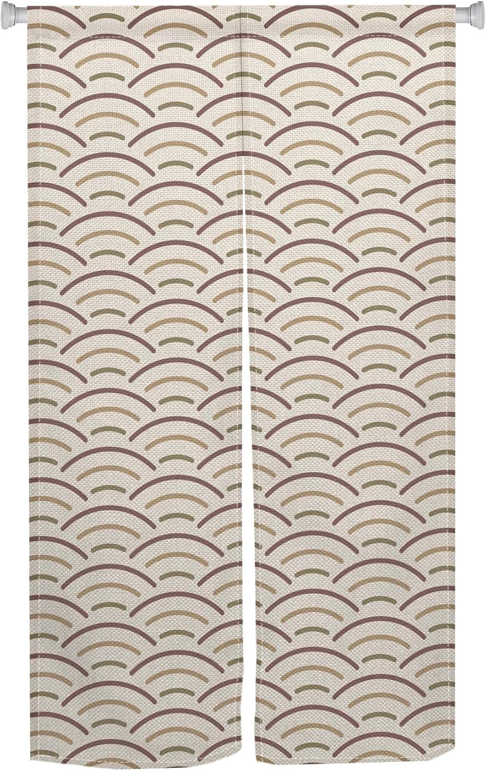 Japanese Noren Door Curtain with Wave Pattern 335x709 Inch
