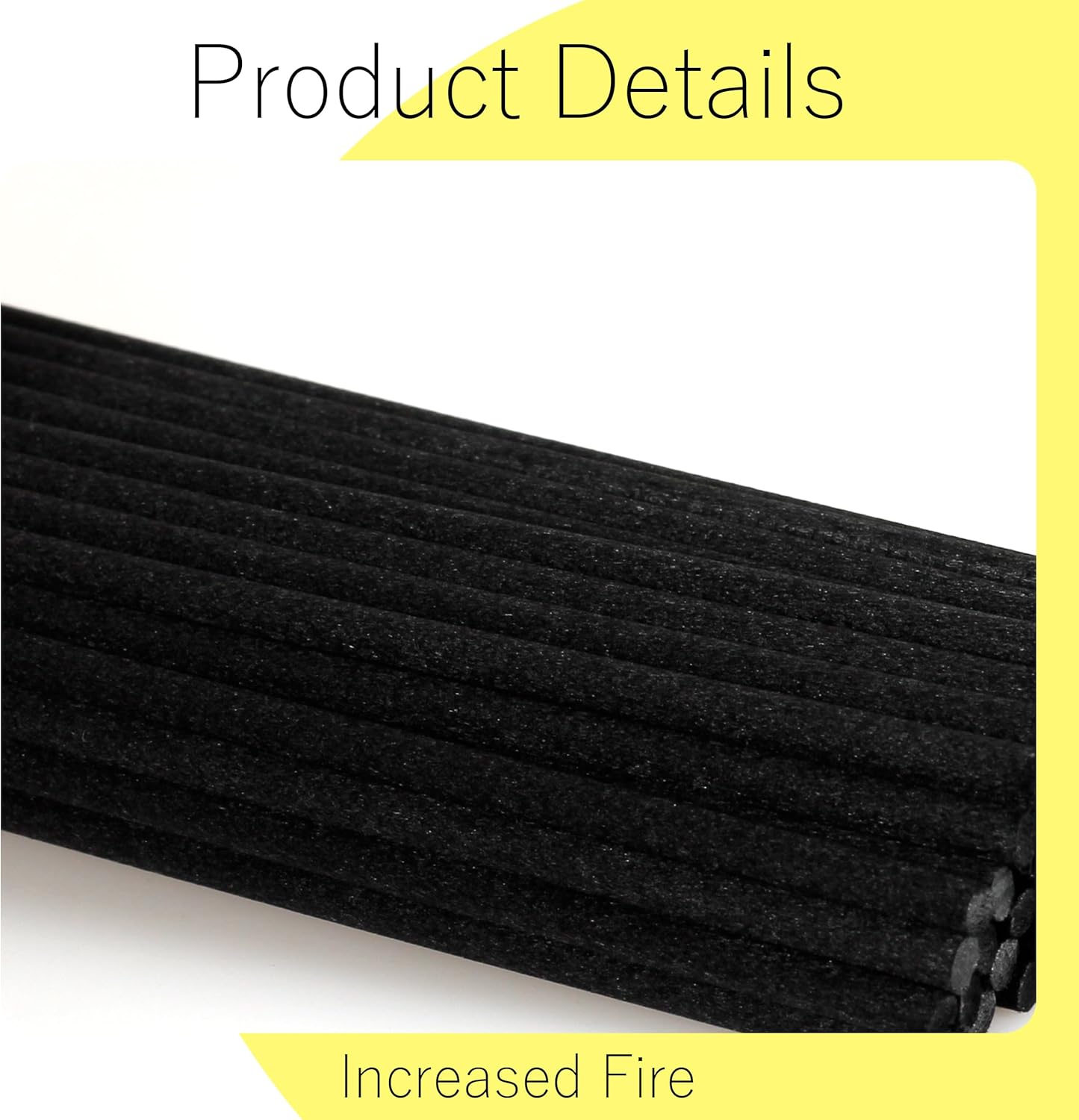 Black Oil Diffuser Sticks 50pcs 9in 3mm Thick for Home Spa