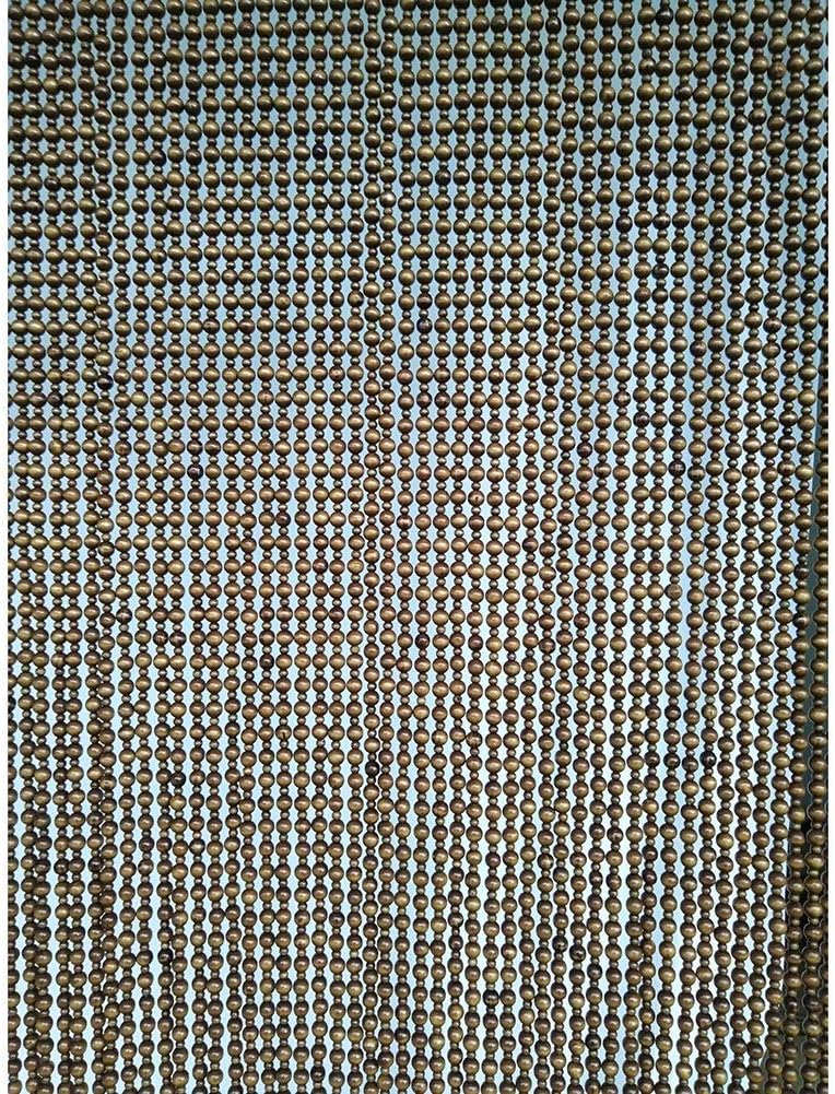 OKUOKA 25 Strands Wooden Beaded Curtain Valance