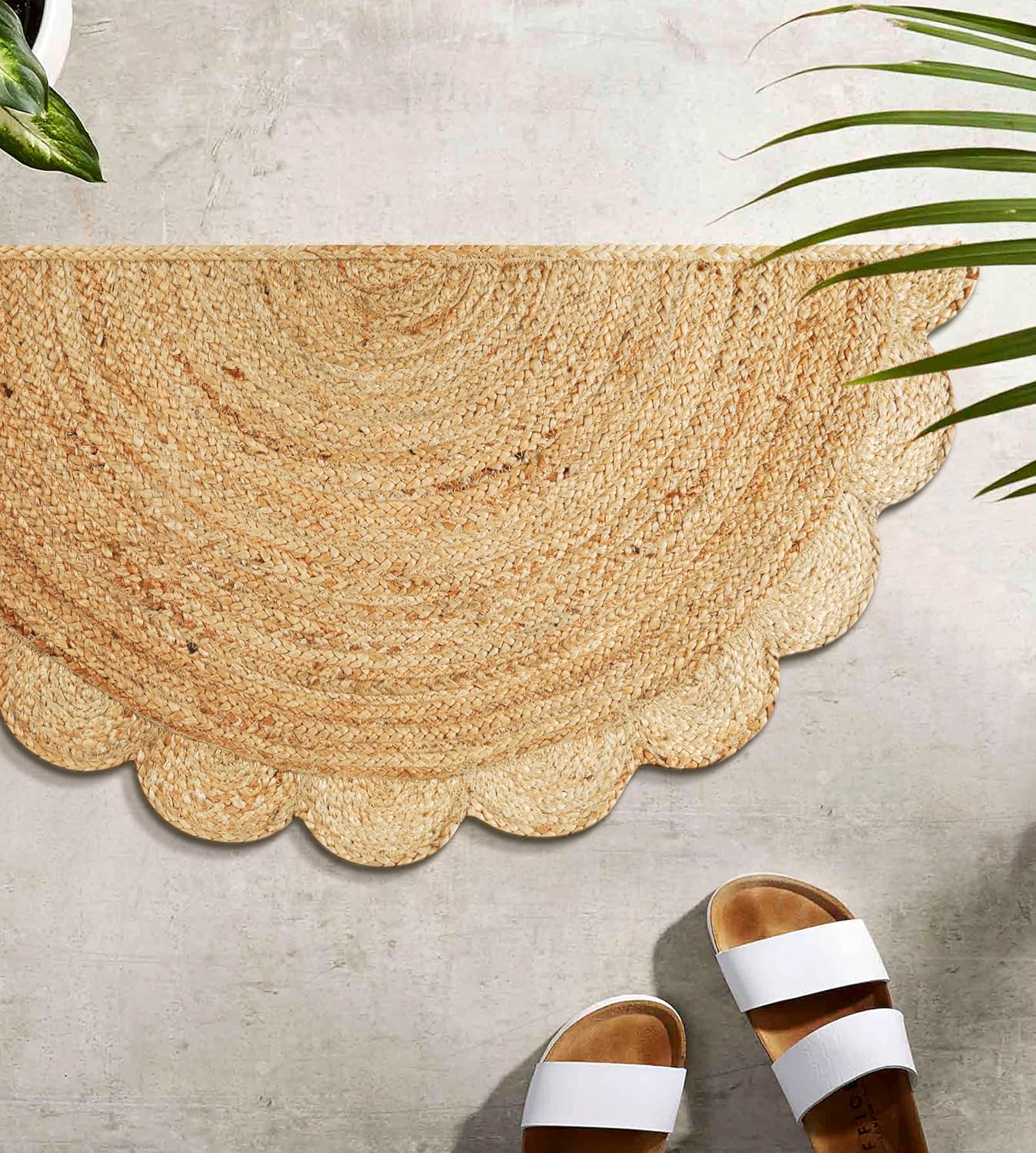 Boho Braided Jute Area Rug 15x3 ft Reversible