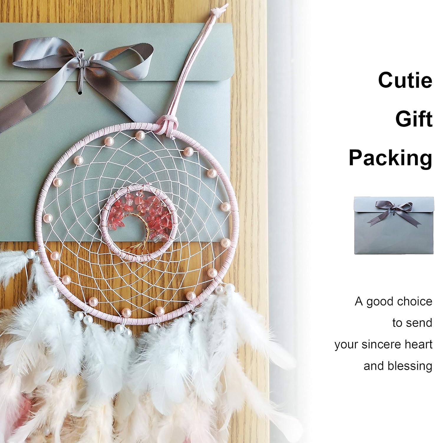 Pink Dream Catcher Tree of Life Wall Decor