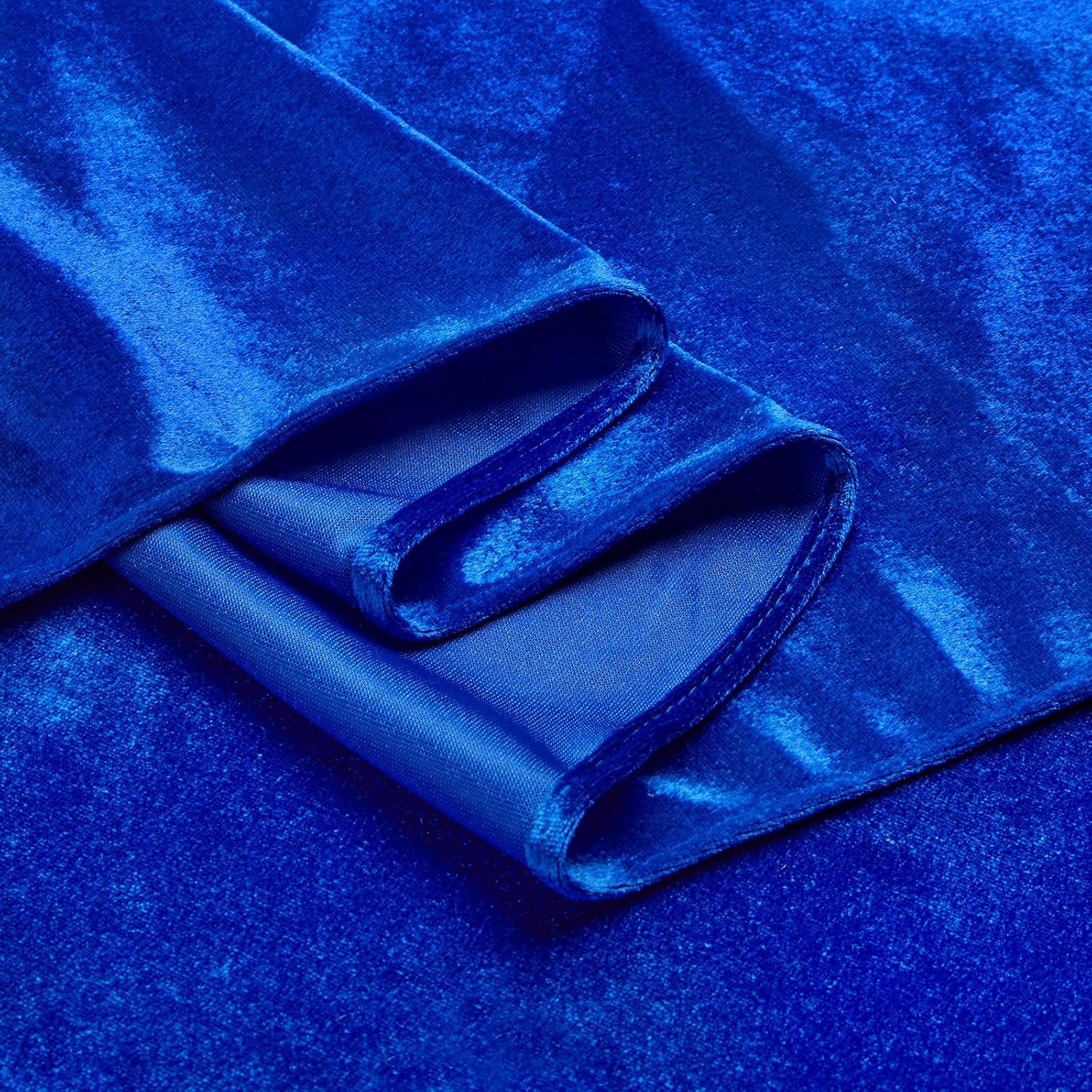 QueenDream Royal Blue Velvet Aisle Runner 25ftx15ft