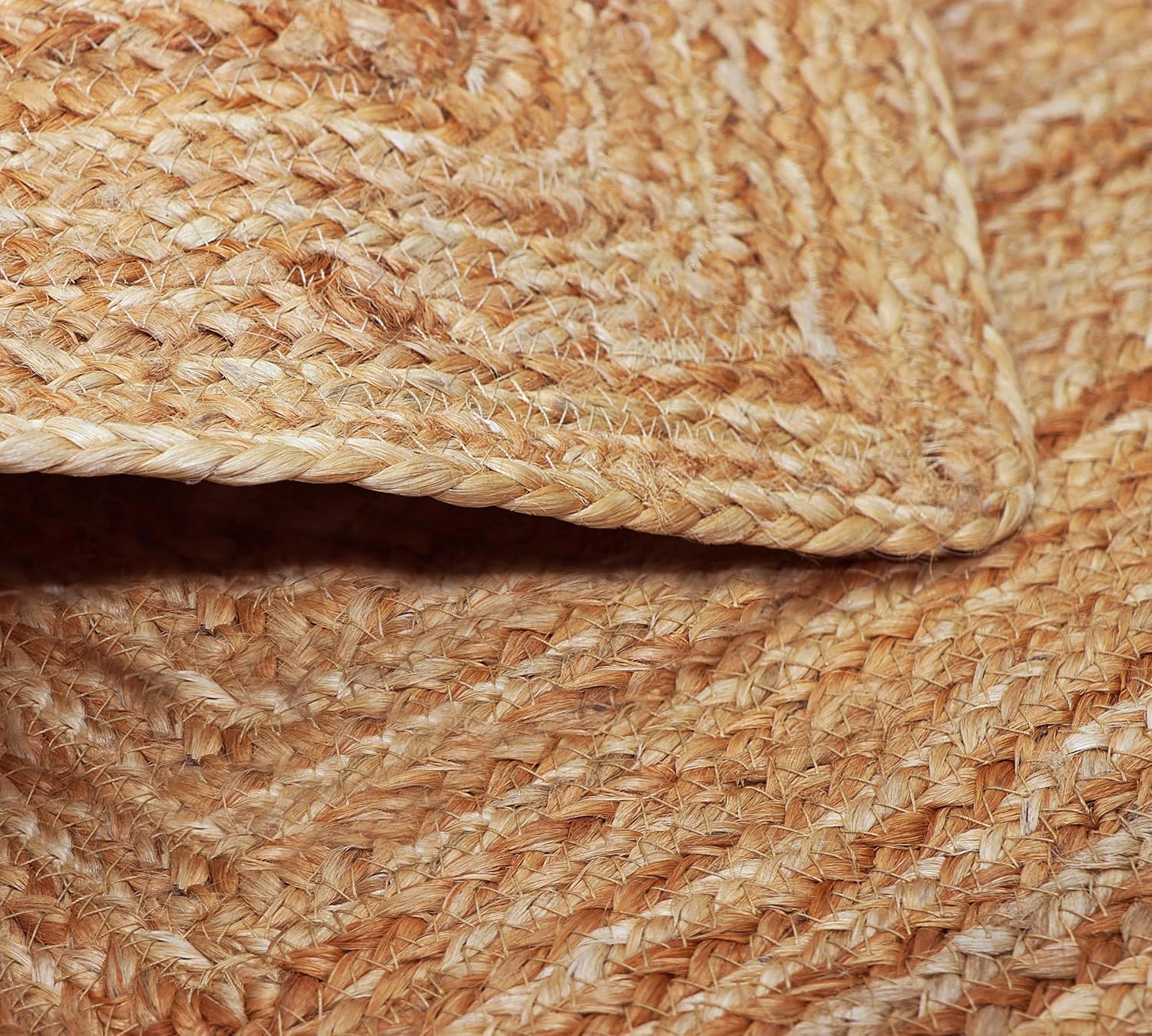 COTTON CRAFT Jute Rug - 22x34 Natural Braided Reversible