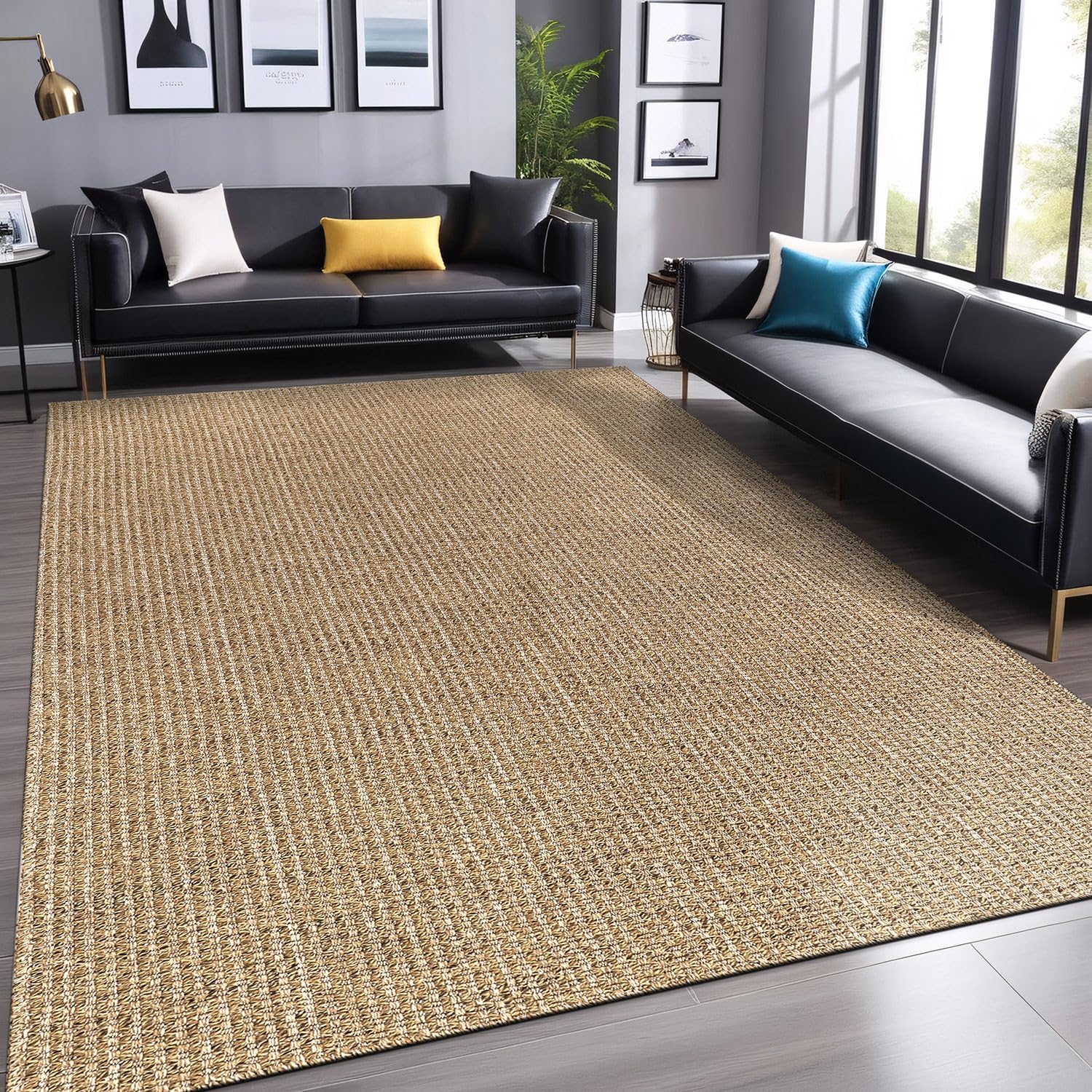 Luul Home Easy Jute Rugs 5x7 Indoor Outdoor