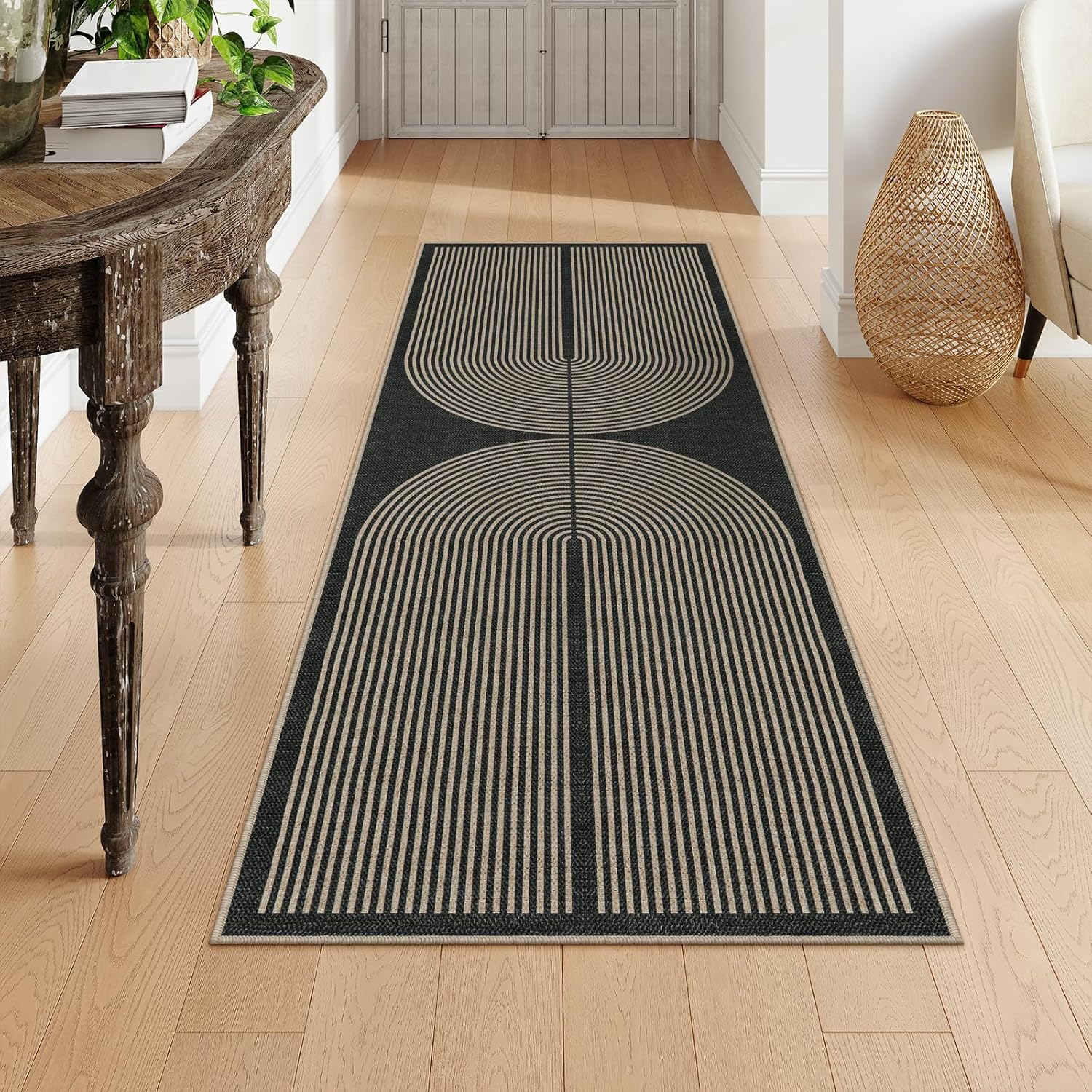 Lahome Modern Rainbow Hallway Runner Rug