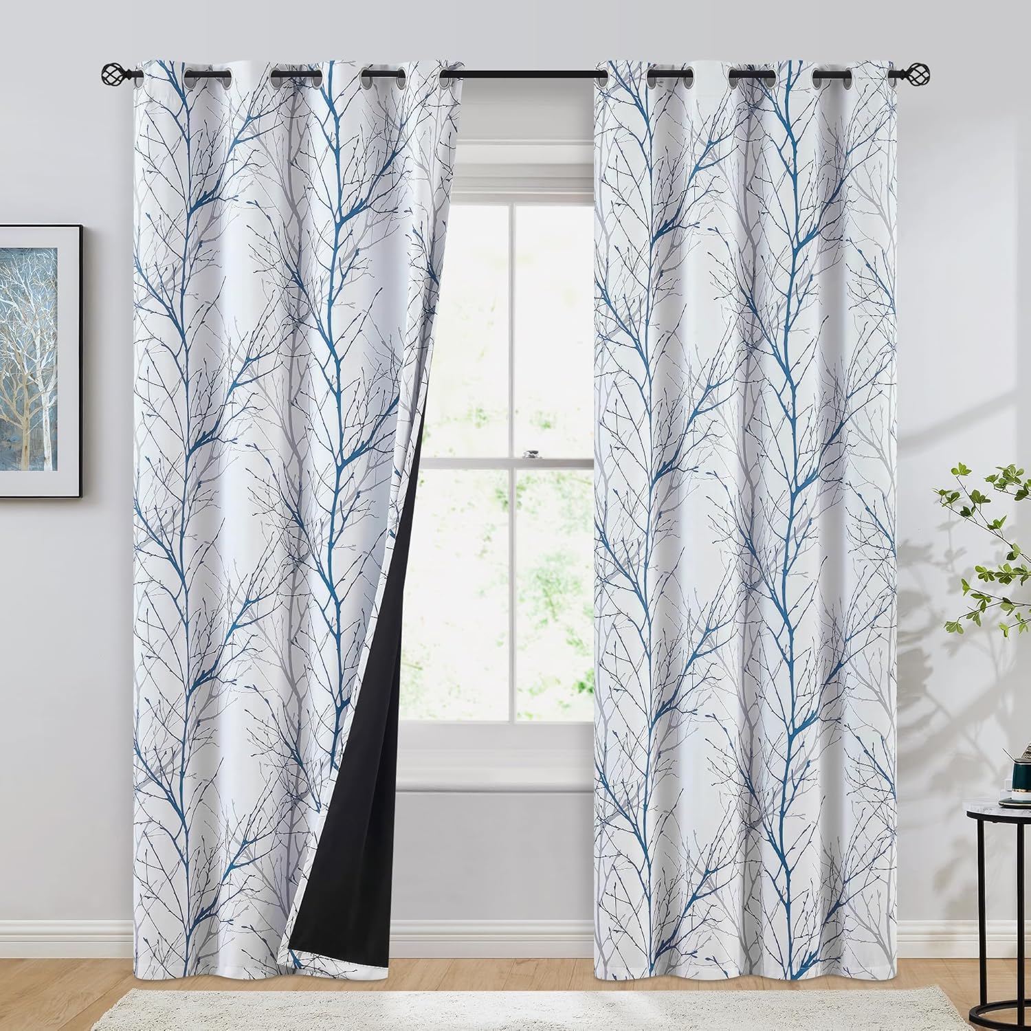 FMFUNCTEX Grommet Curtains 84 Inches Blackout Panels
