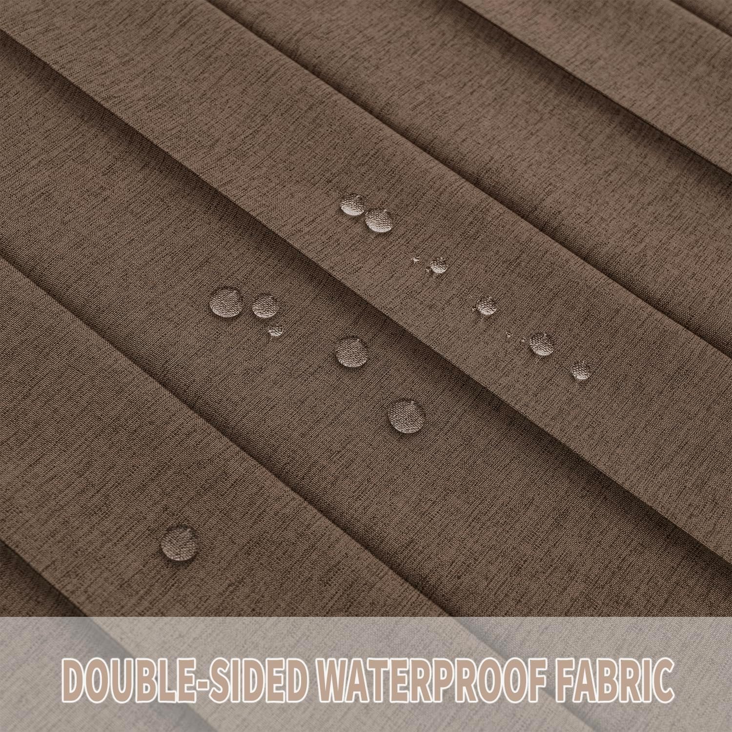 Vatge Door Curtains Brown 1 Panel Tieback Divider