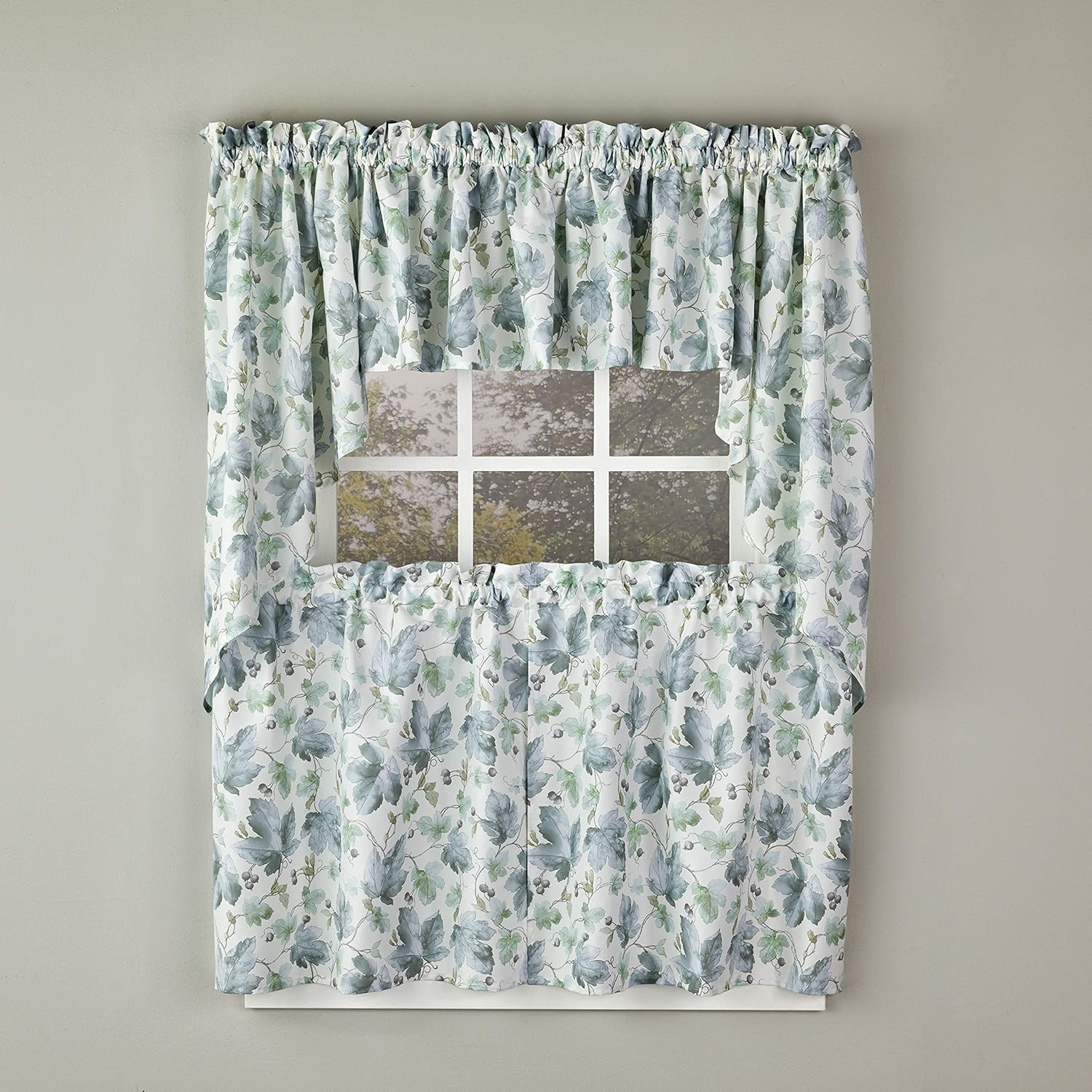 SKL Home Harvest Falling Leaves Valance 58x13 Blue