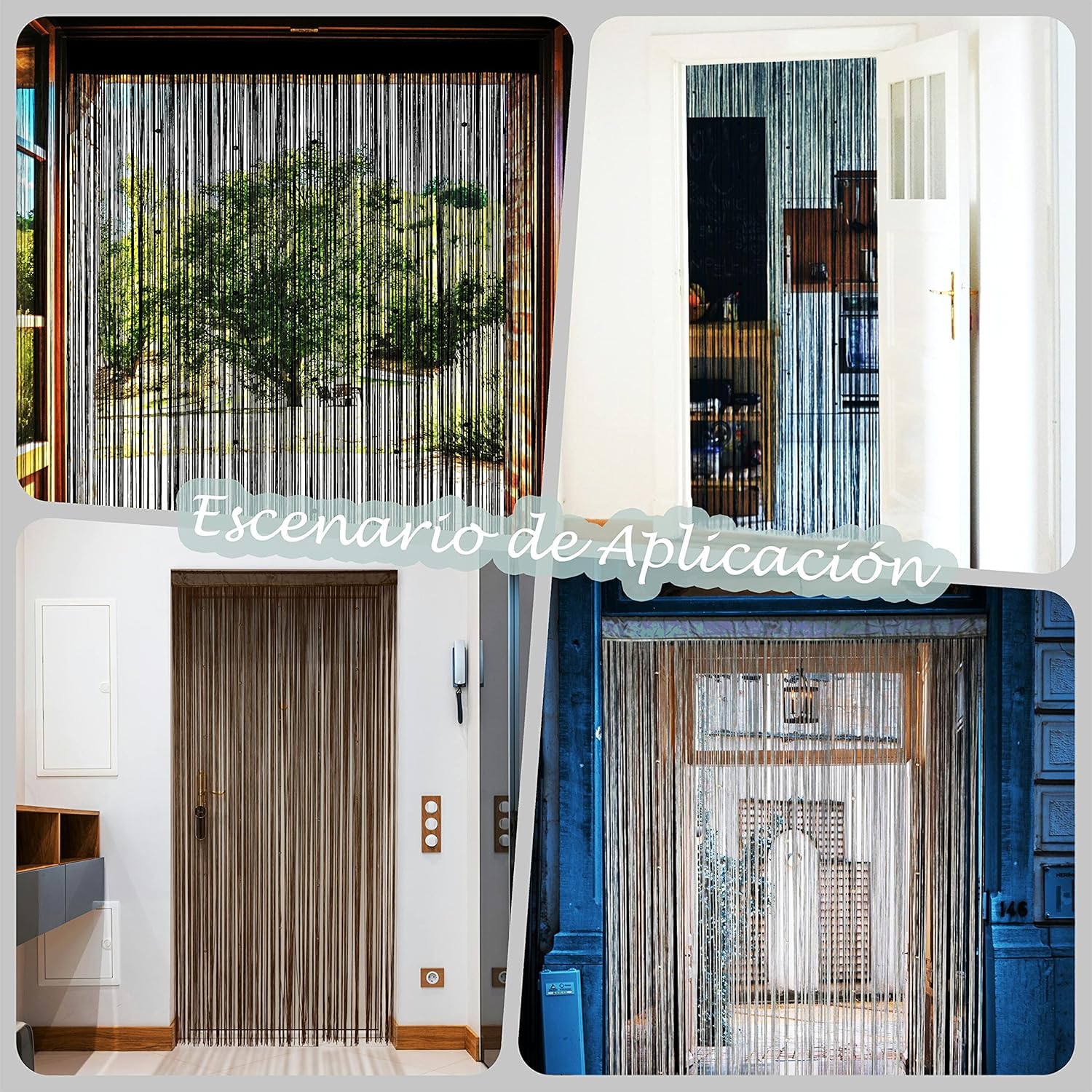 YaoYue Beaded Curtain Door String Decor Panel