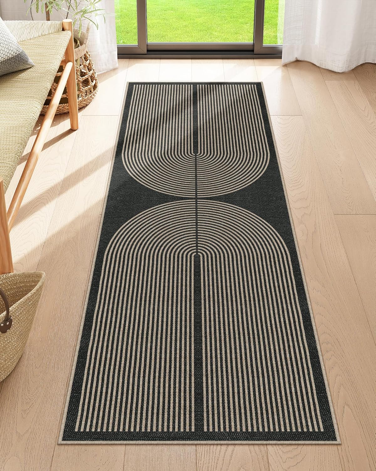 Lahome Modern Rainbow Hallway Runner Rug