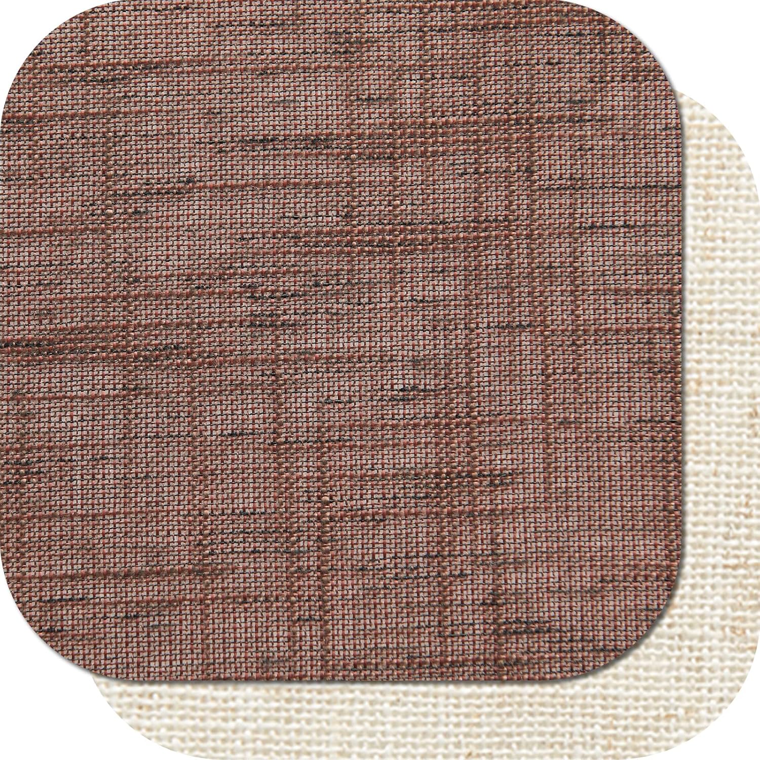 Jinchan Double Layer Linen Valance for Farmhouse Windows