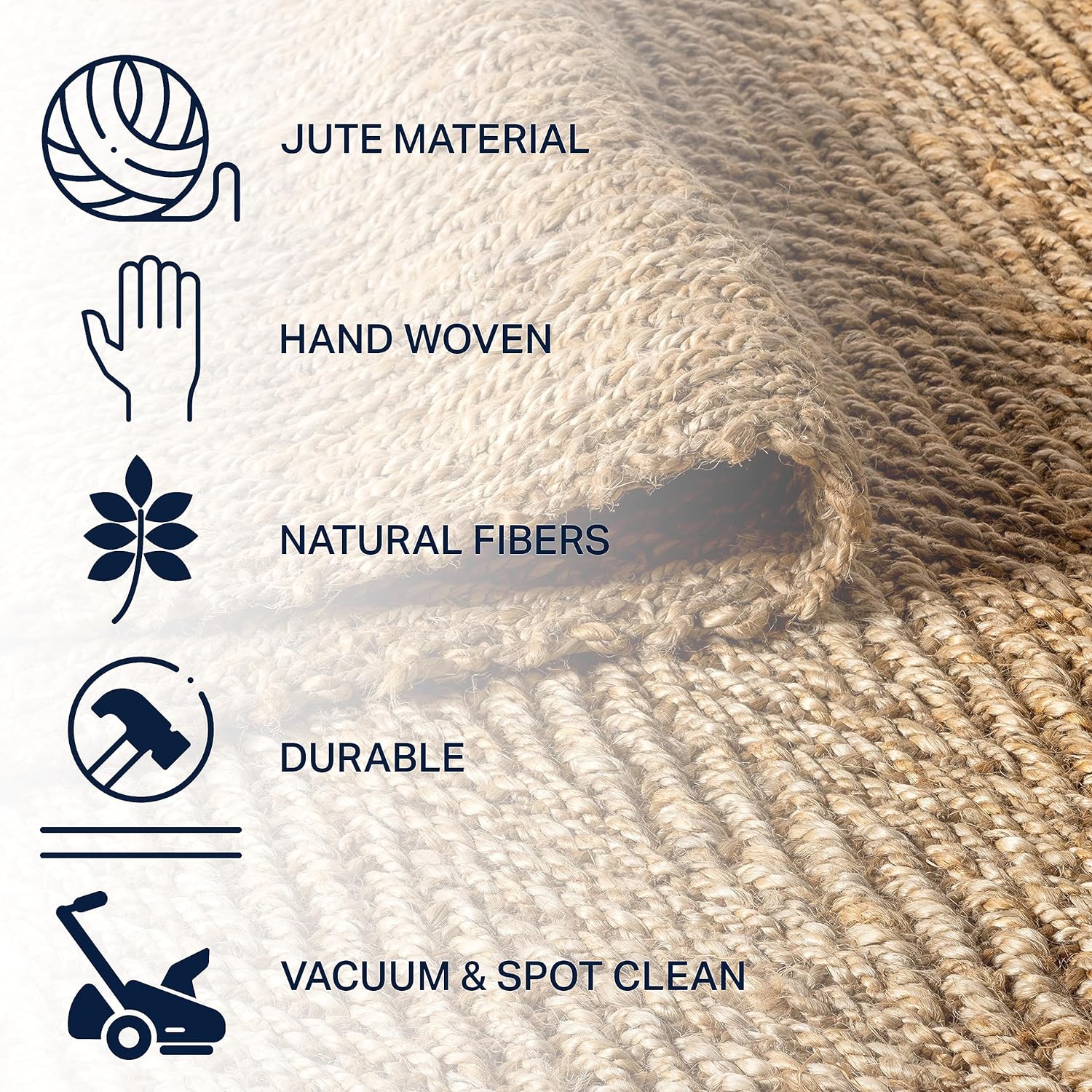 JONATHAN Y NFR101A-28 Jute Hand Woven Herringbone Indoor Runner Rug