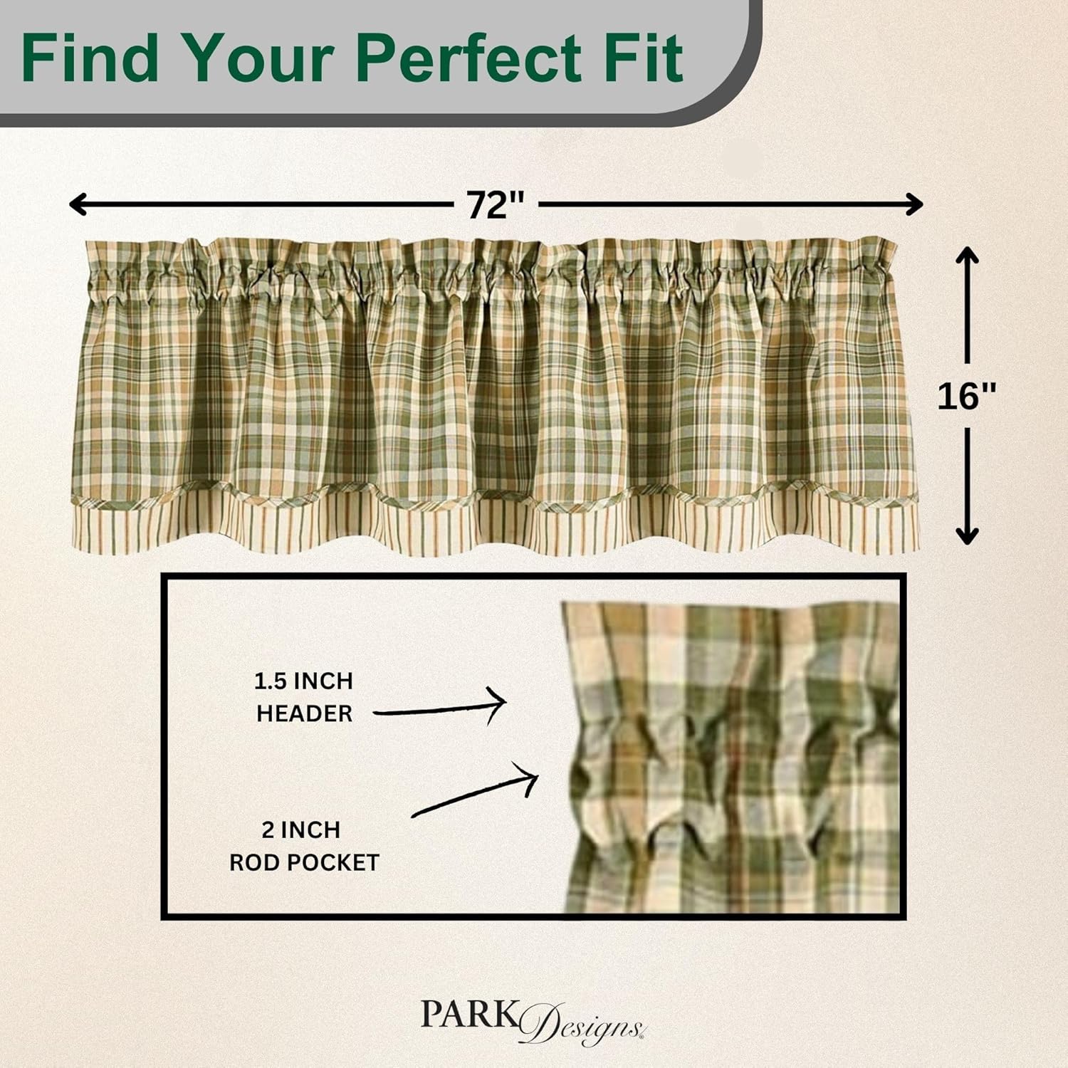 Park Designs Rosemary Lined Layer Valance Wine 72x16