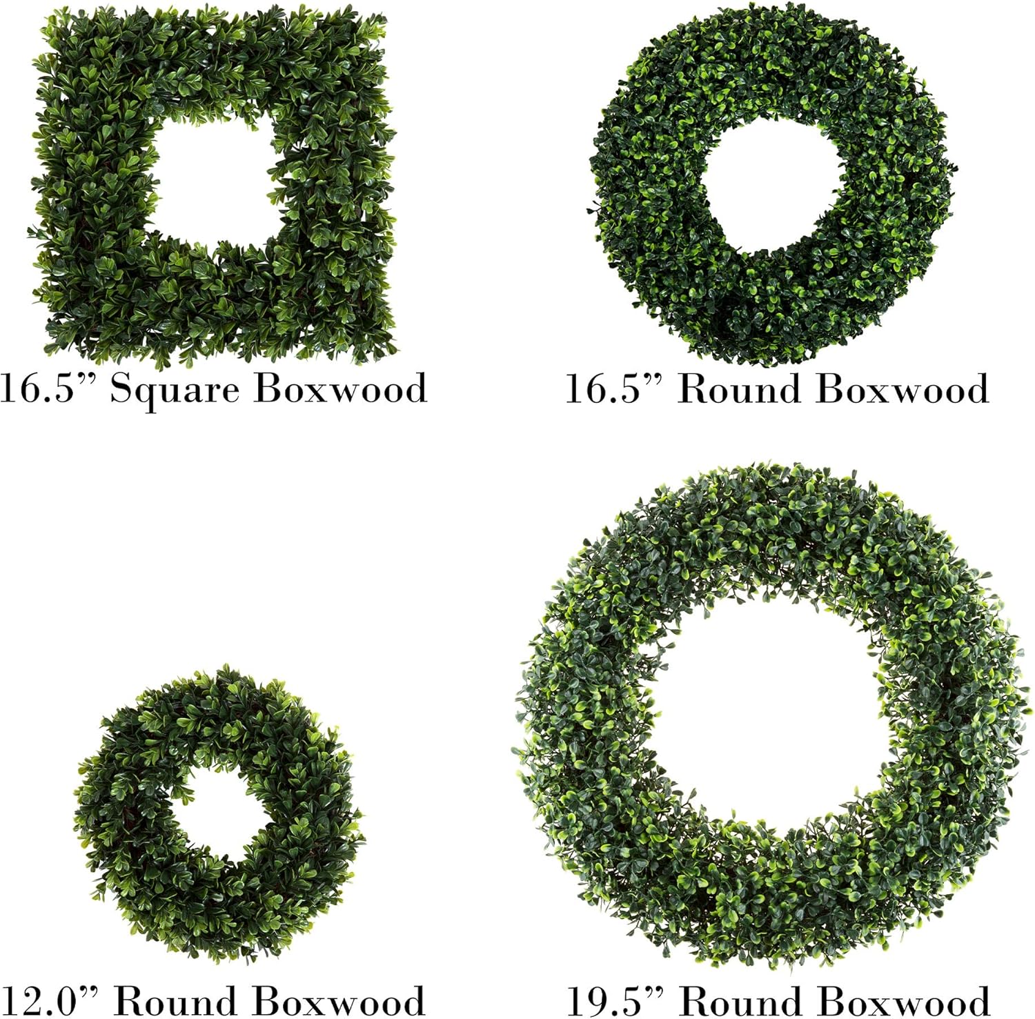 Pure Garden 195 Inch Boxwood Wreath