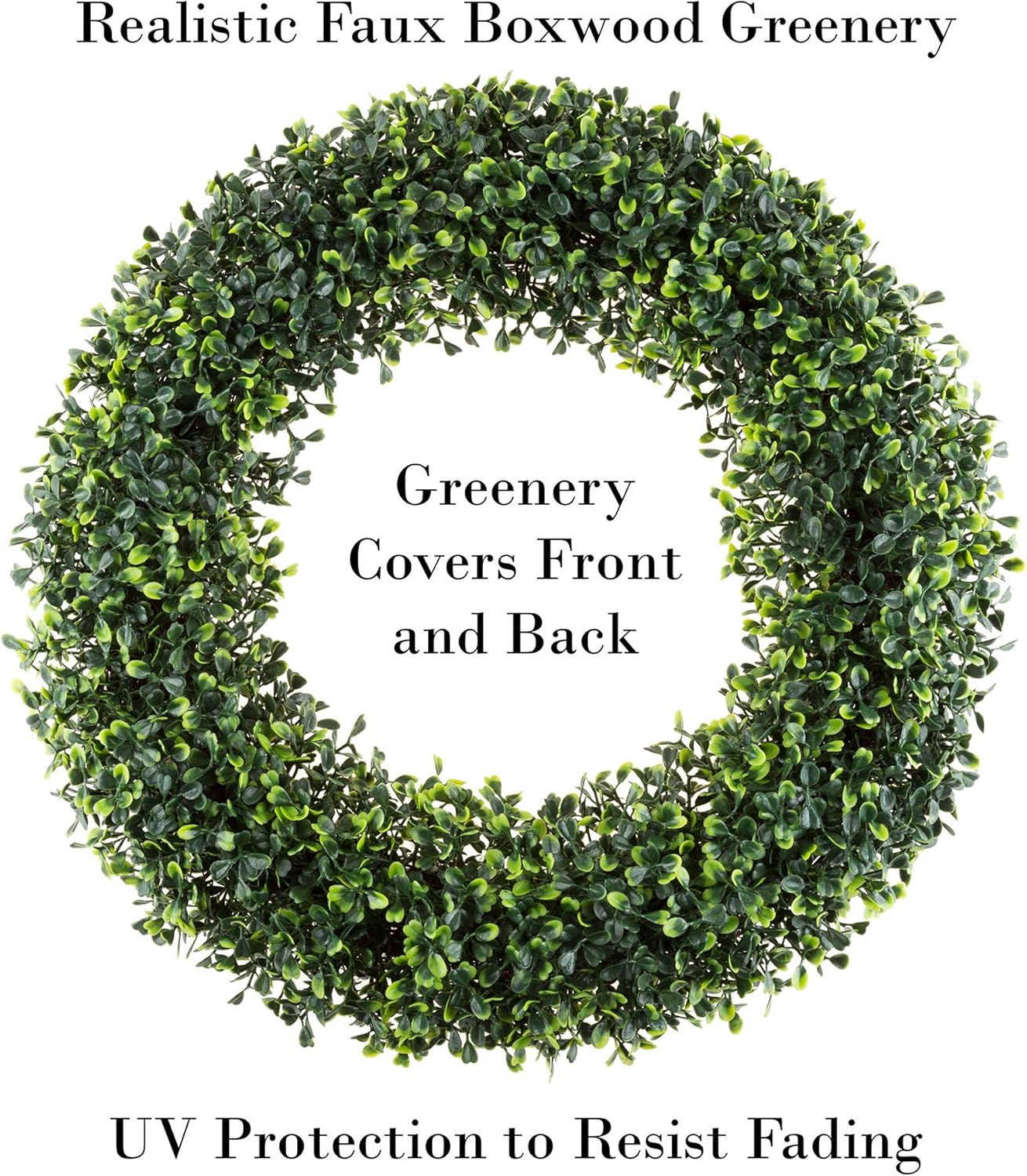 Pure Garden 195 Inch Boxwood Wreath