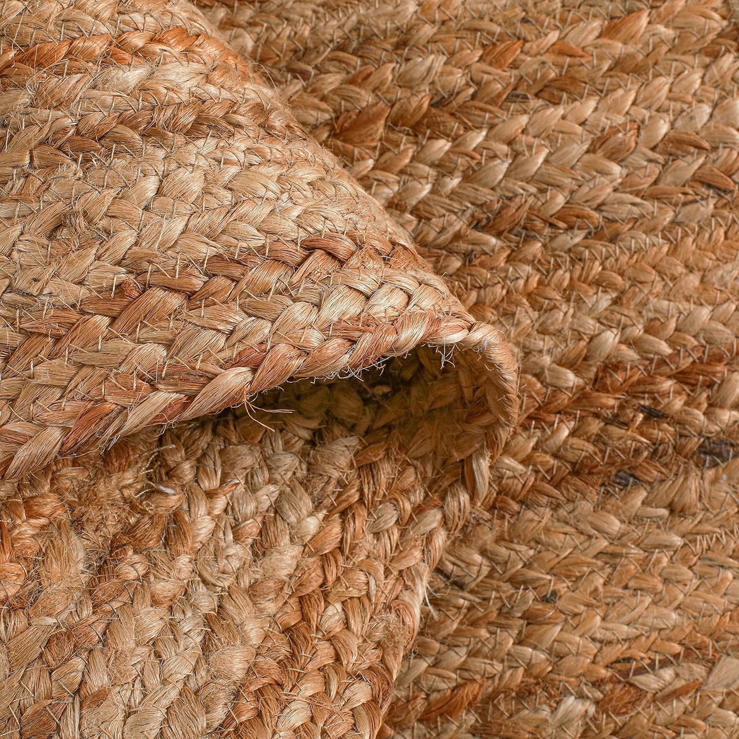 Hausattire Hand Woven Jute Braided Rug 2x6