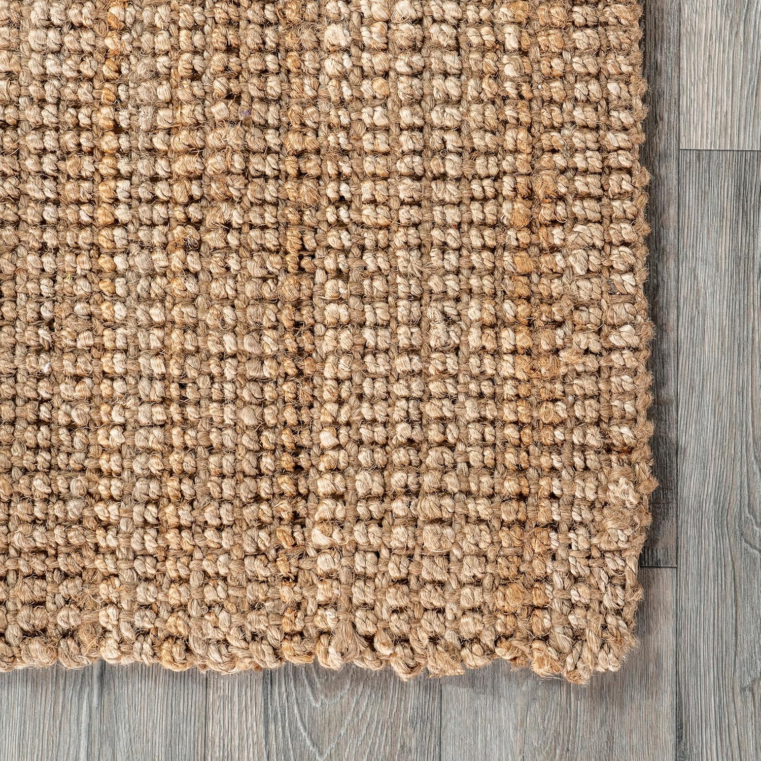 nuLOOM Ashli Solid Jute Runner Rug 26 x 6 Natural