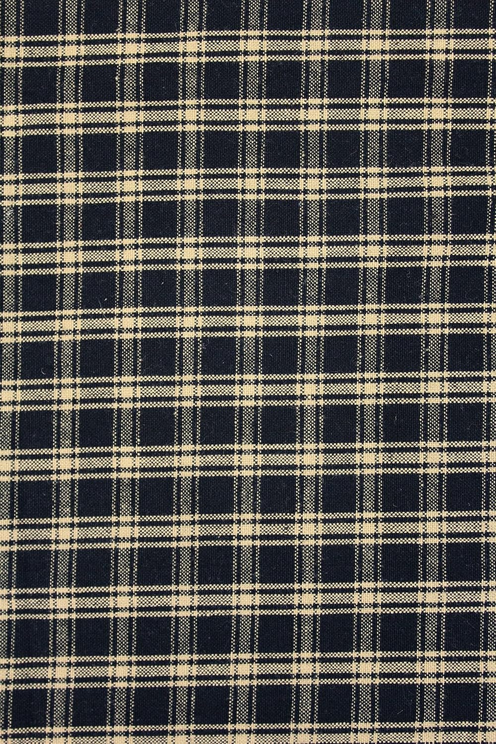 Country Classic Black Lined Gathered Swag 72x63 1