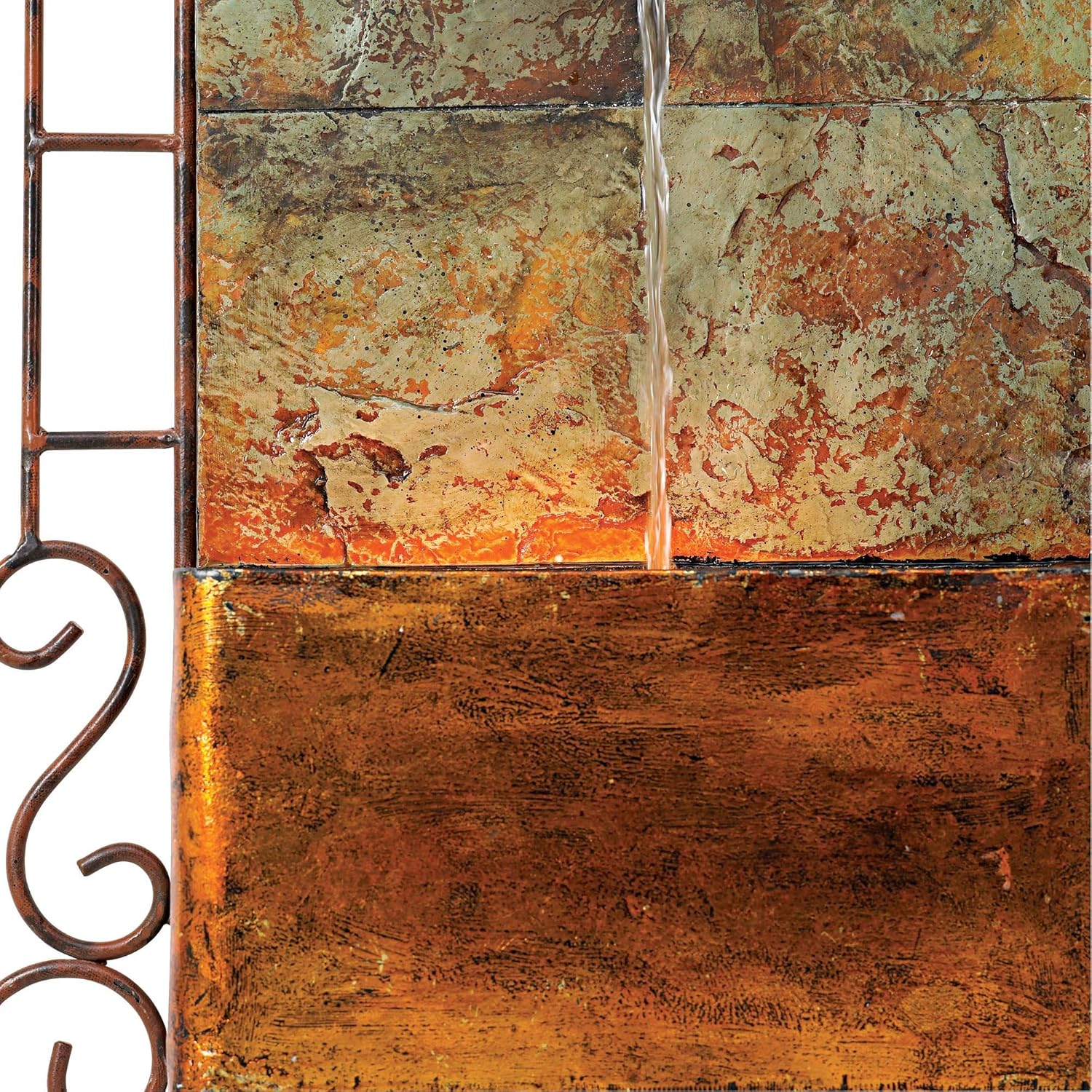 Ibizi 33 Inch Rustic Wall Fountain with LED Light